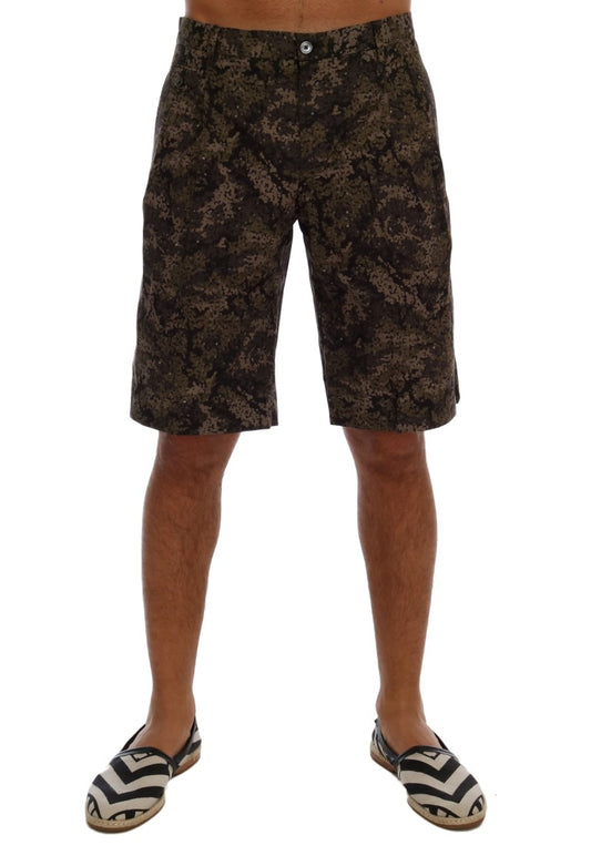 Dolce & Gabbana Chic Military Pattern Cotton Shorts