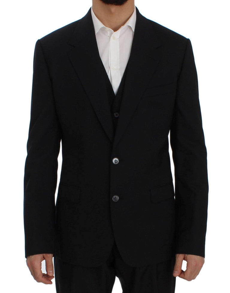 Dolce & Gabbana Elegant Slim Fit Sapphire Wool Blazer