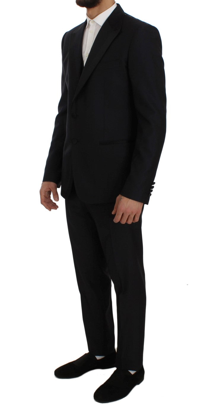 Dolce & Gabbana Elegant Blue Slim Fit Three-Piece Suit