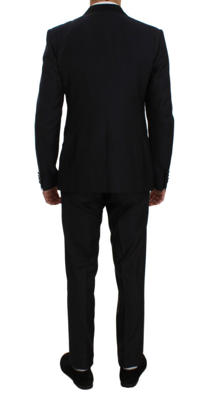 Dolce & Gabbana Elegant Blue Slim Fit Three-Piece Suit