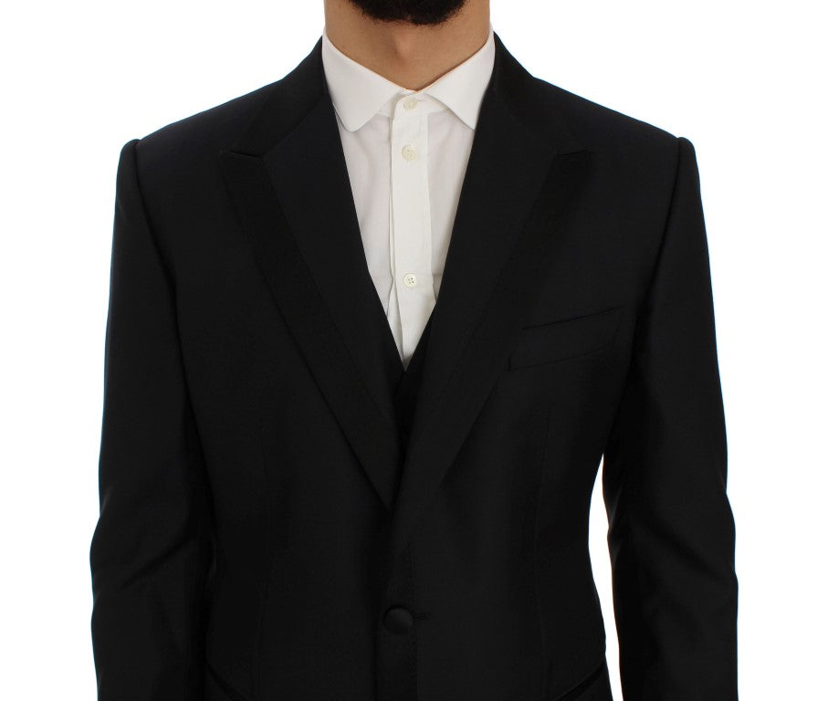 Dolce & Gabbana Elegant Blue Slim Fit Three-Piece Suit