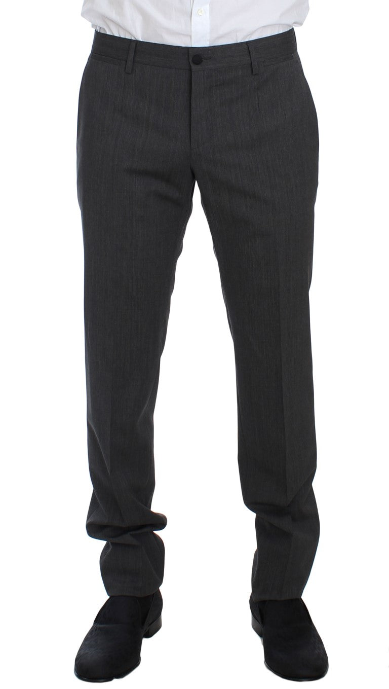 Dolce & Gabbana Elegant Gray Wool Stretch 3-Piece Suit