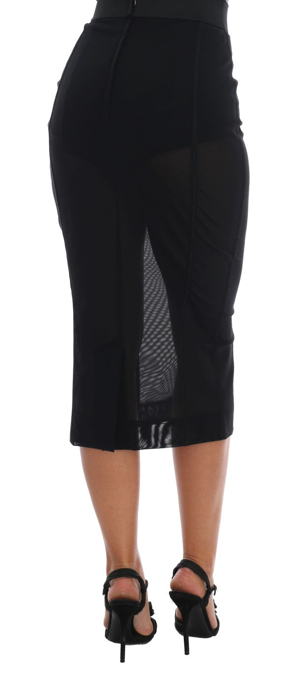 Dolce & Gabbana Elegant Black High Waist Pencil Skirt