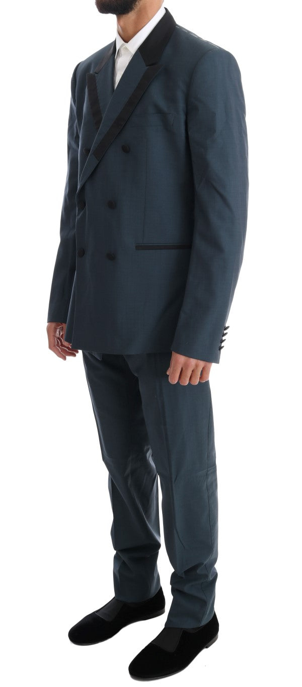 Dolce & Gabbana Elegant Blue Wool Silk Men's Suit