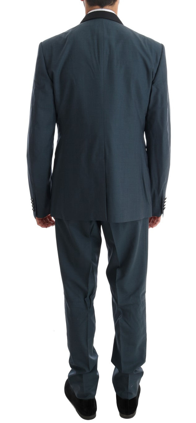 Dolce & Gabbana Elegant Blue Wool Silk Men's Suit