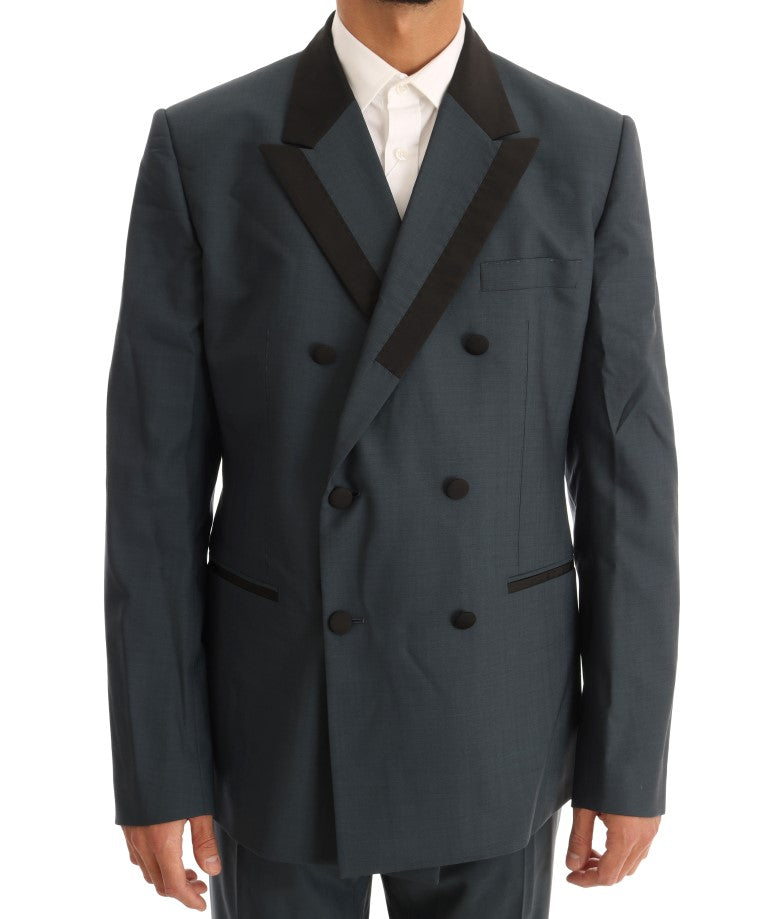 Dolce & Gabbana Elegant Blue Wool Silk Men's Suit