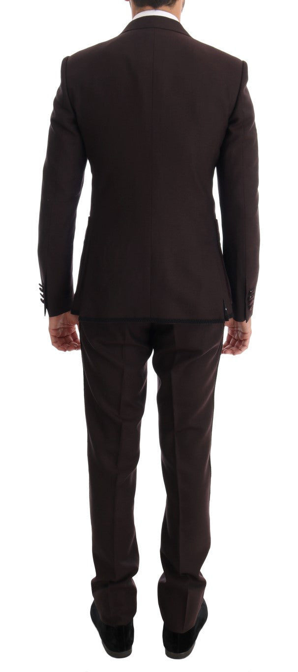 Dolce & Gabbana Bordeaux Sicilia Tuxedo - Opulent 3-Piece Suit