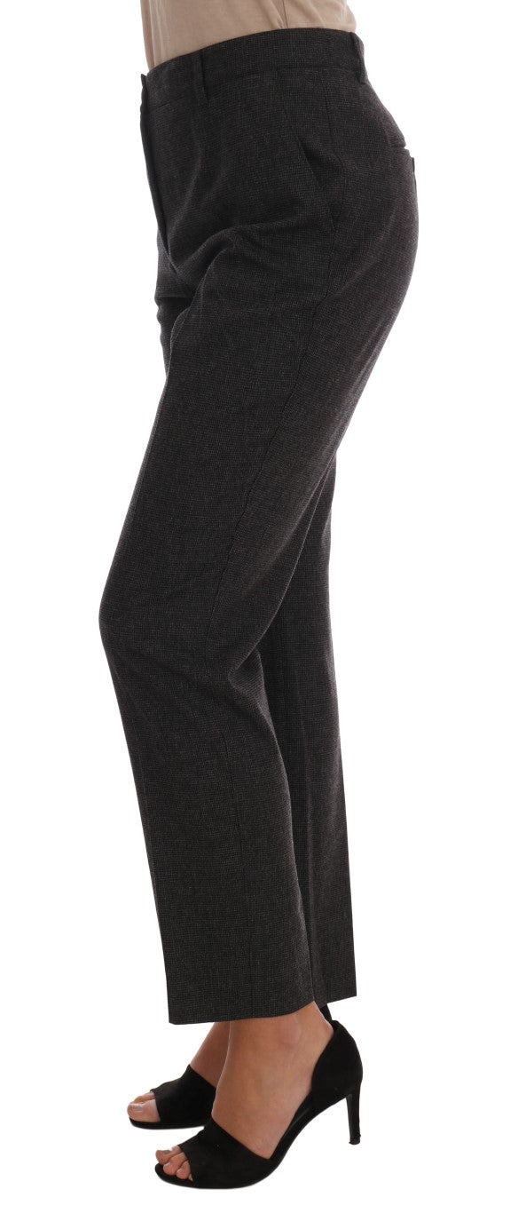 Dolce & Gabbana Elegant Gray Straight-Leg Trousers