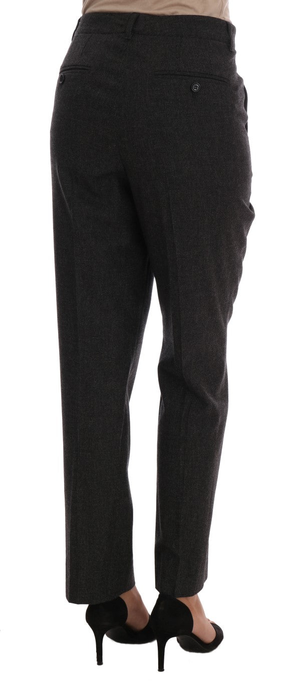 Dolce & Gabbana Elegant Gray Straight-Leg Trousers