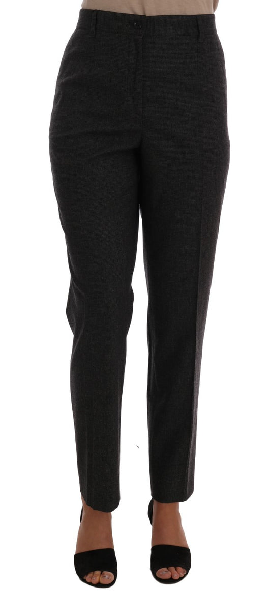 Dolce & Gabbana Elegant Gray Straight-Leg Trousers