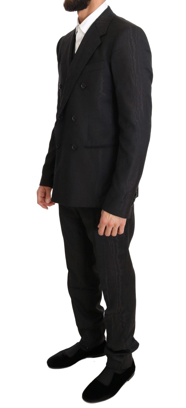 Dolce & Gabbana Elegant Brown Wool Three-Piece Suit