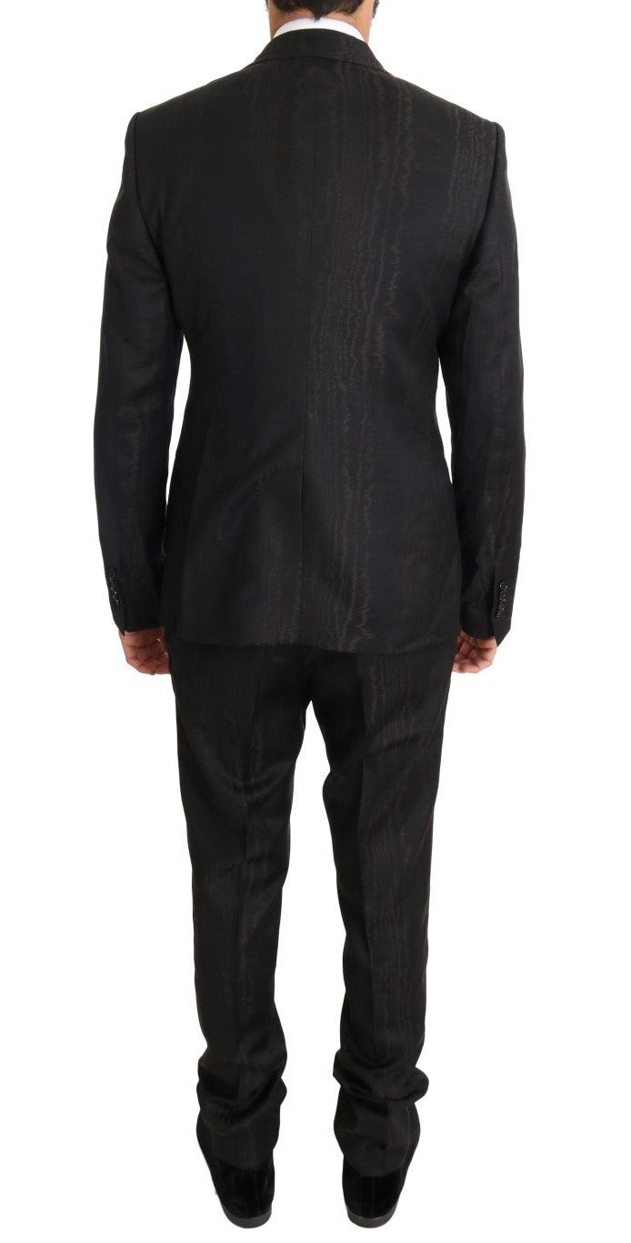 Dolce & Gabbana Elegant Brown Wool Three-Piece Suit