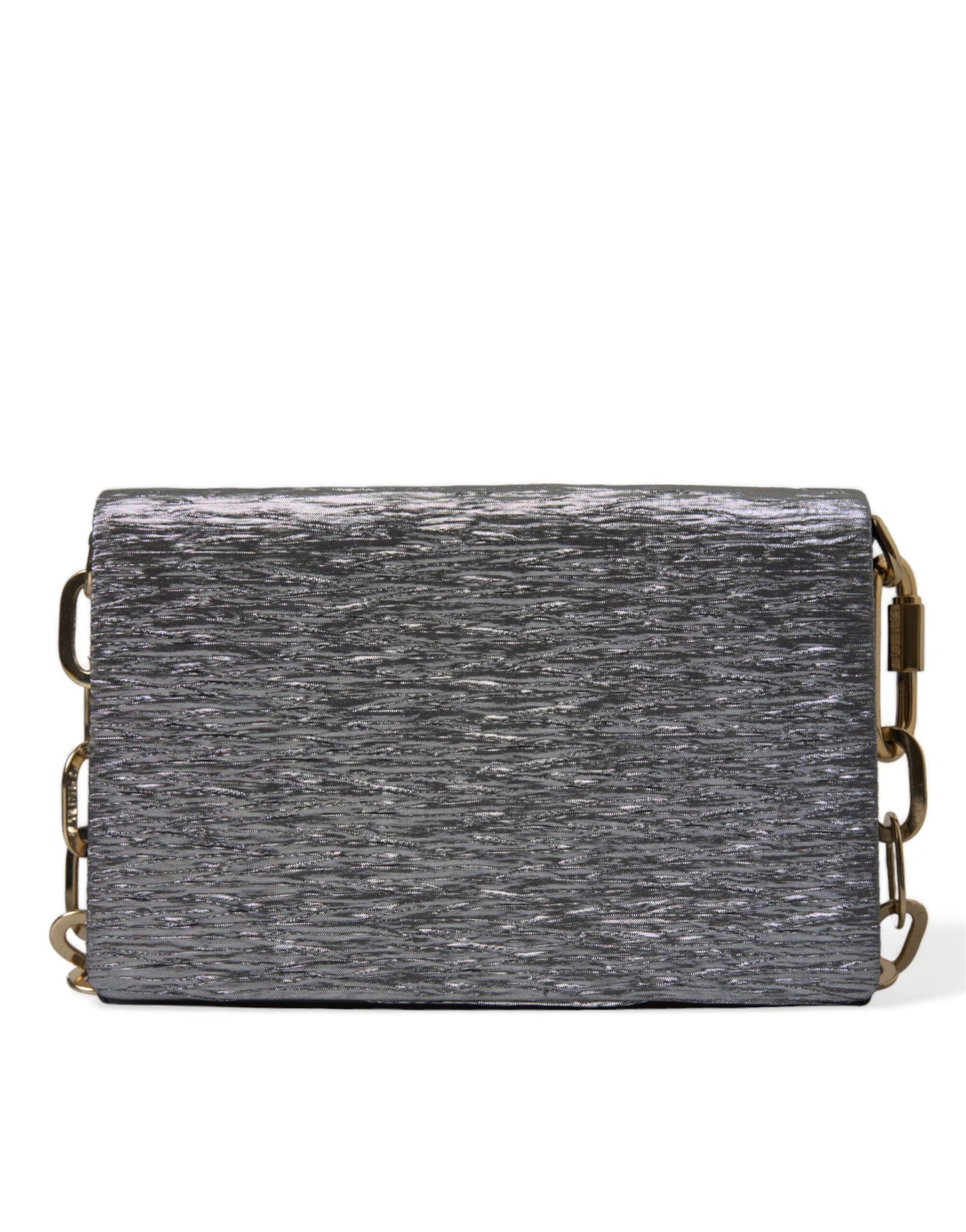 Dolce & Gabbana Exquisite Silver Swarovski Embellished Clutch