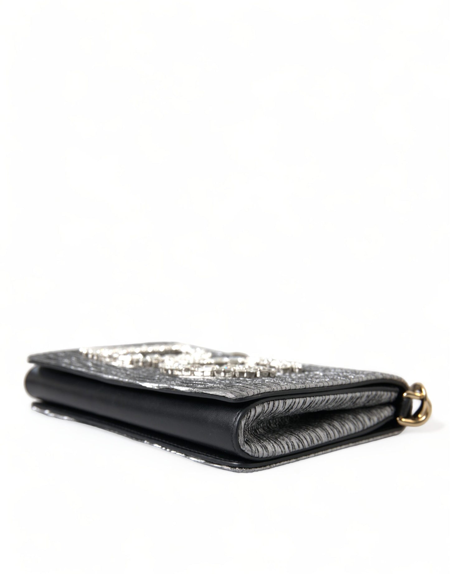 Dolce & Gabbana Exquisite Silver Swarovski Embellished Clutch