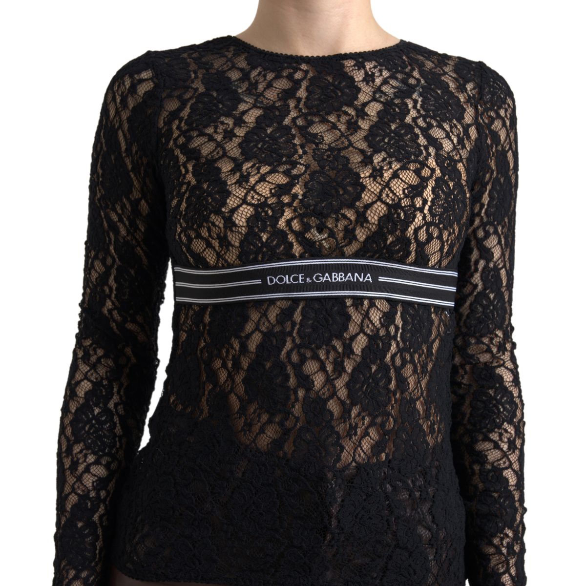 Dolce & Gabbana Elegant Black Round Neck Pullover Sweater