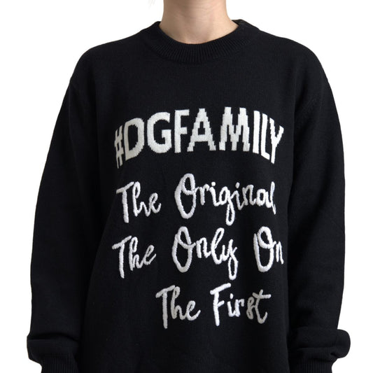 Dolce & Gabbana Elegant Black Cashmere Pullover Sweater