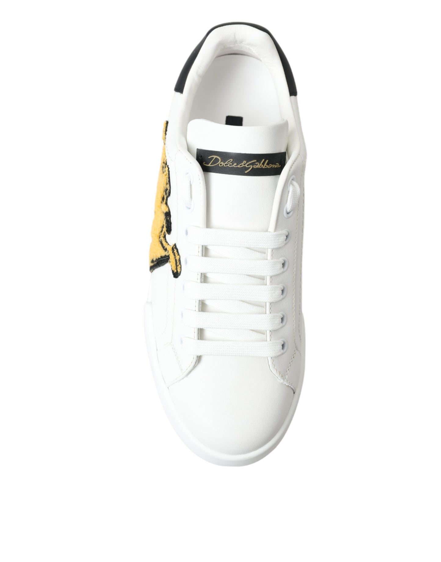 Dolce & Gabbana Elegant Leather Low Top Sneakers - Royal Crown Patch