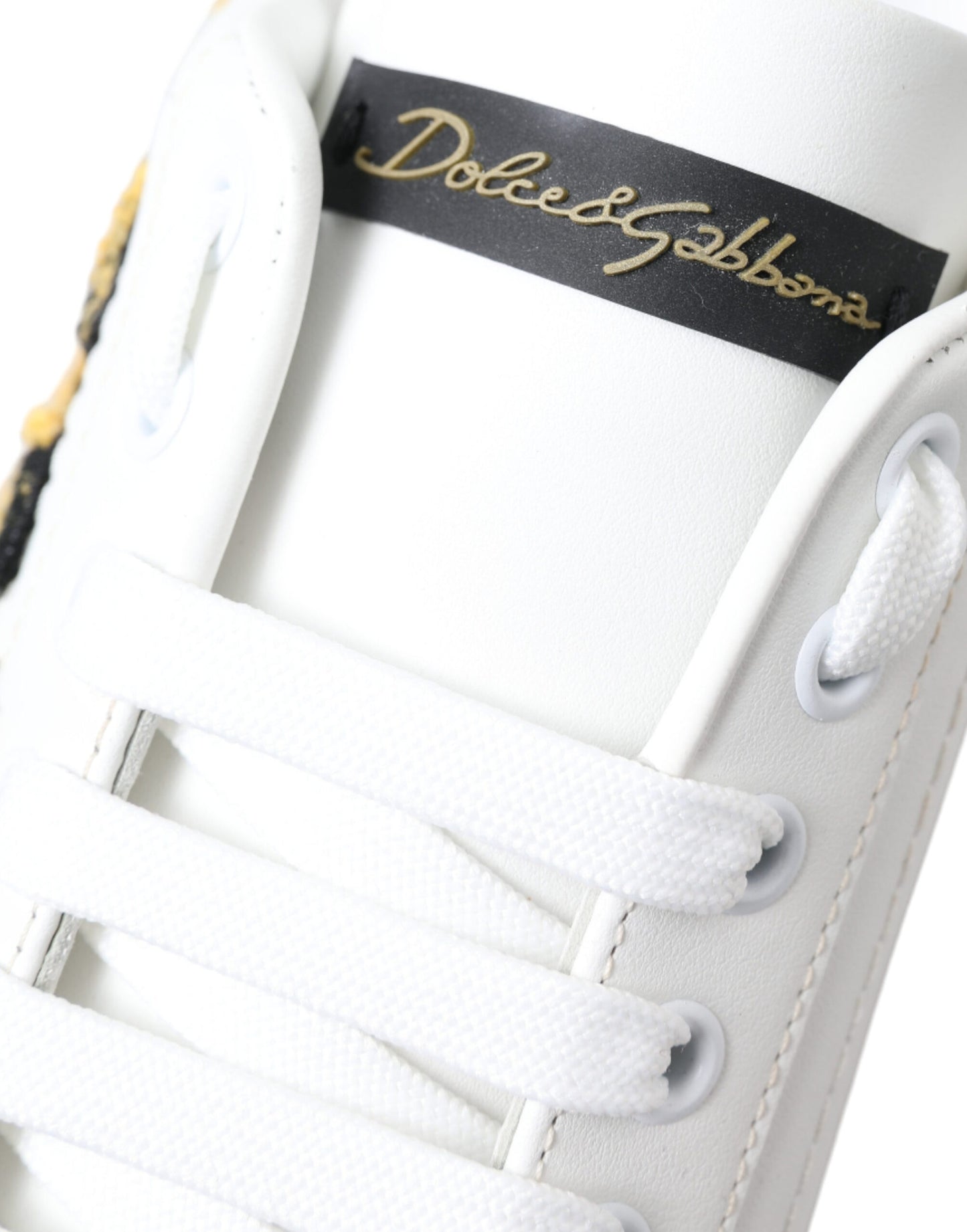 Dolce & Gabbana Elegant Leather Low Top Sneakers - Royal Crown Patch