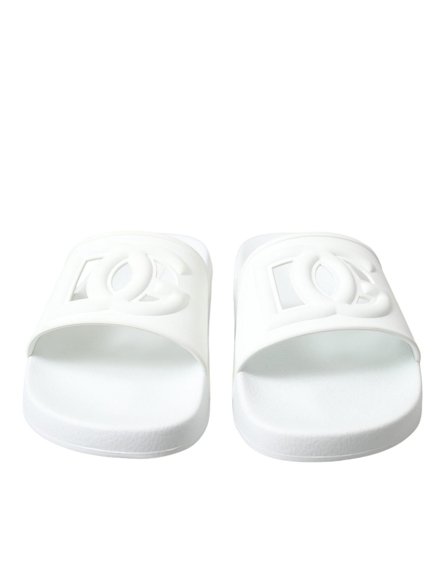 Dolce & Gabbana White Rubber Sandals Slippers Beachwear Men Shoes