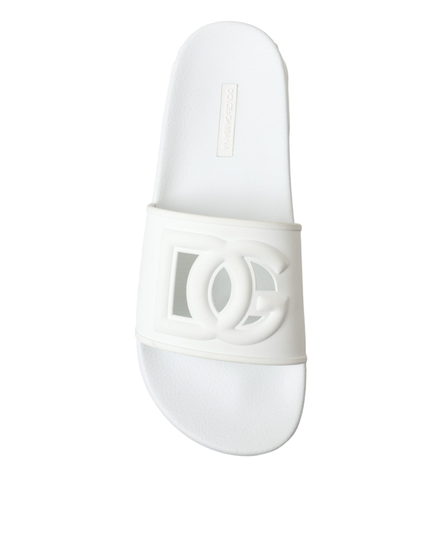 Dolce & Gabbana White Rubber Sandals Slippers Beachwear Men Shoes