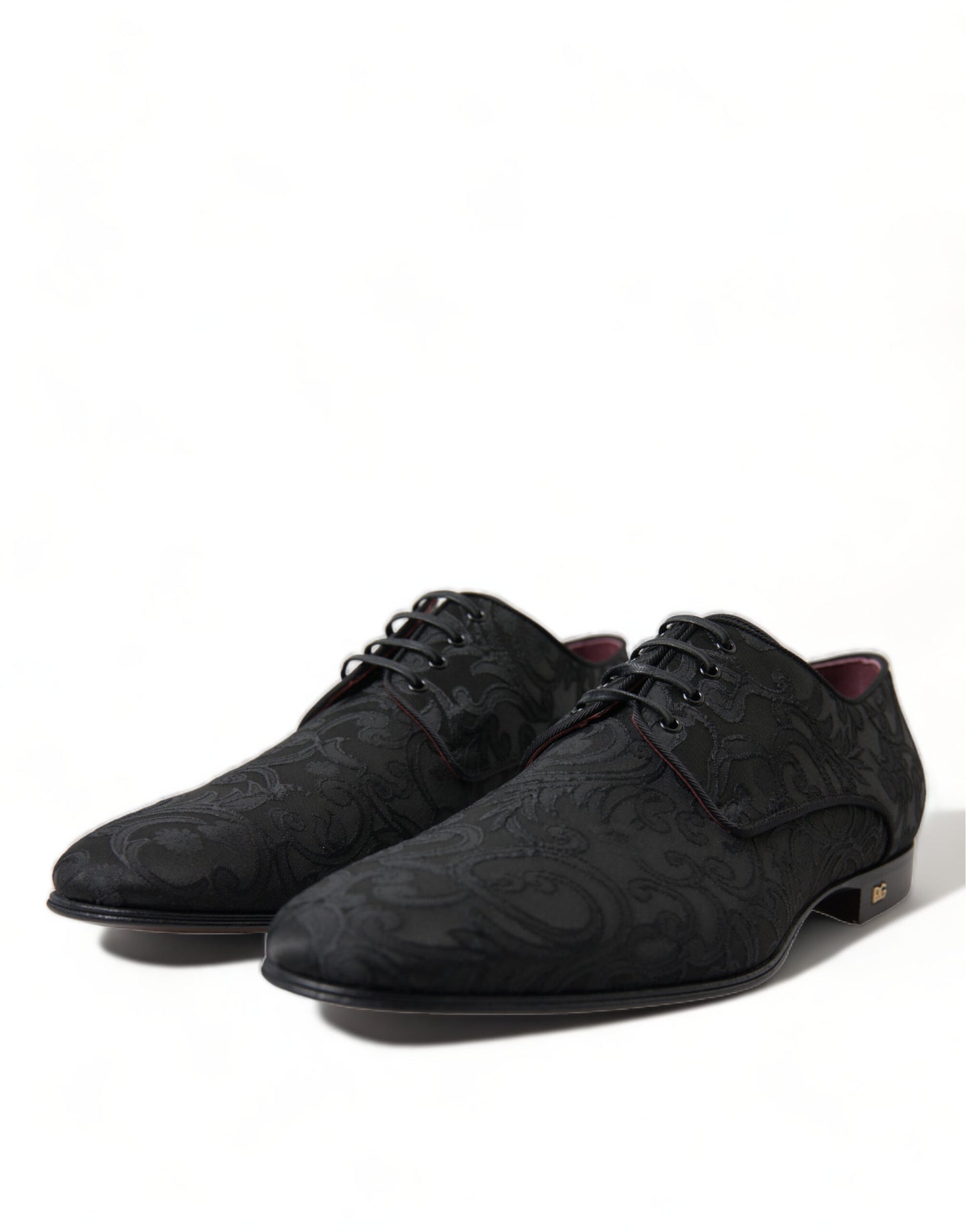 Dolce & Gabbana Elegant Jacquard Lace-Up Derby Dress Shoes