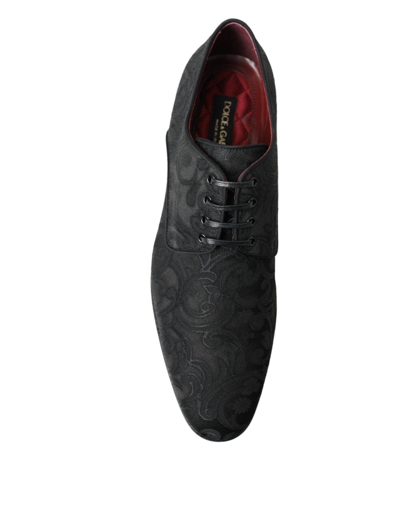 Dolce & Gabbana Elegant Jacquard Lace-Up Derby Dress Shoes