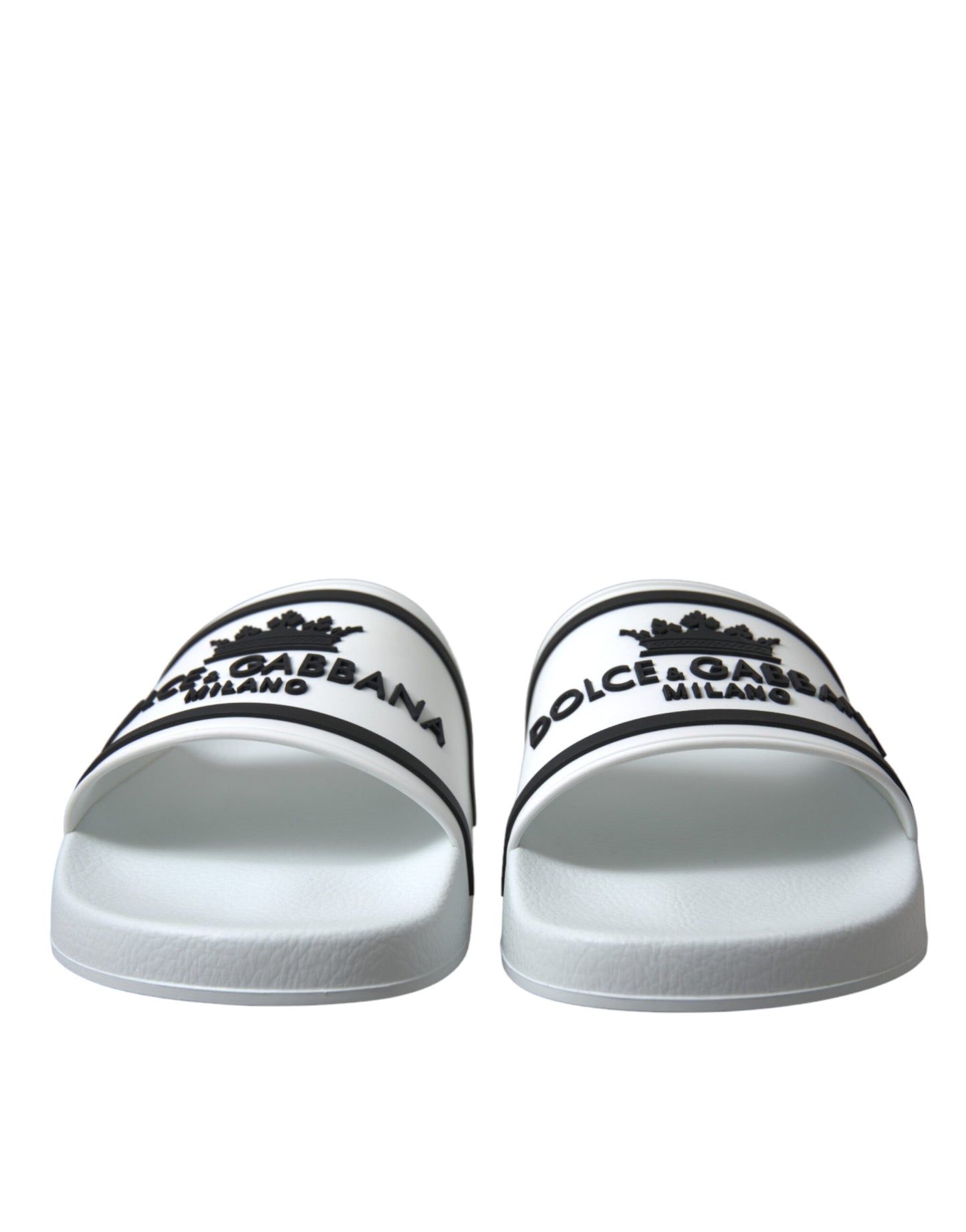 Dolce & Gabbana White Rubber Sandals Slippers Beachwear Men Shoes