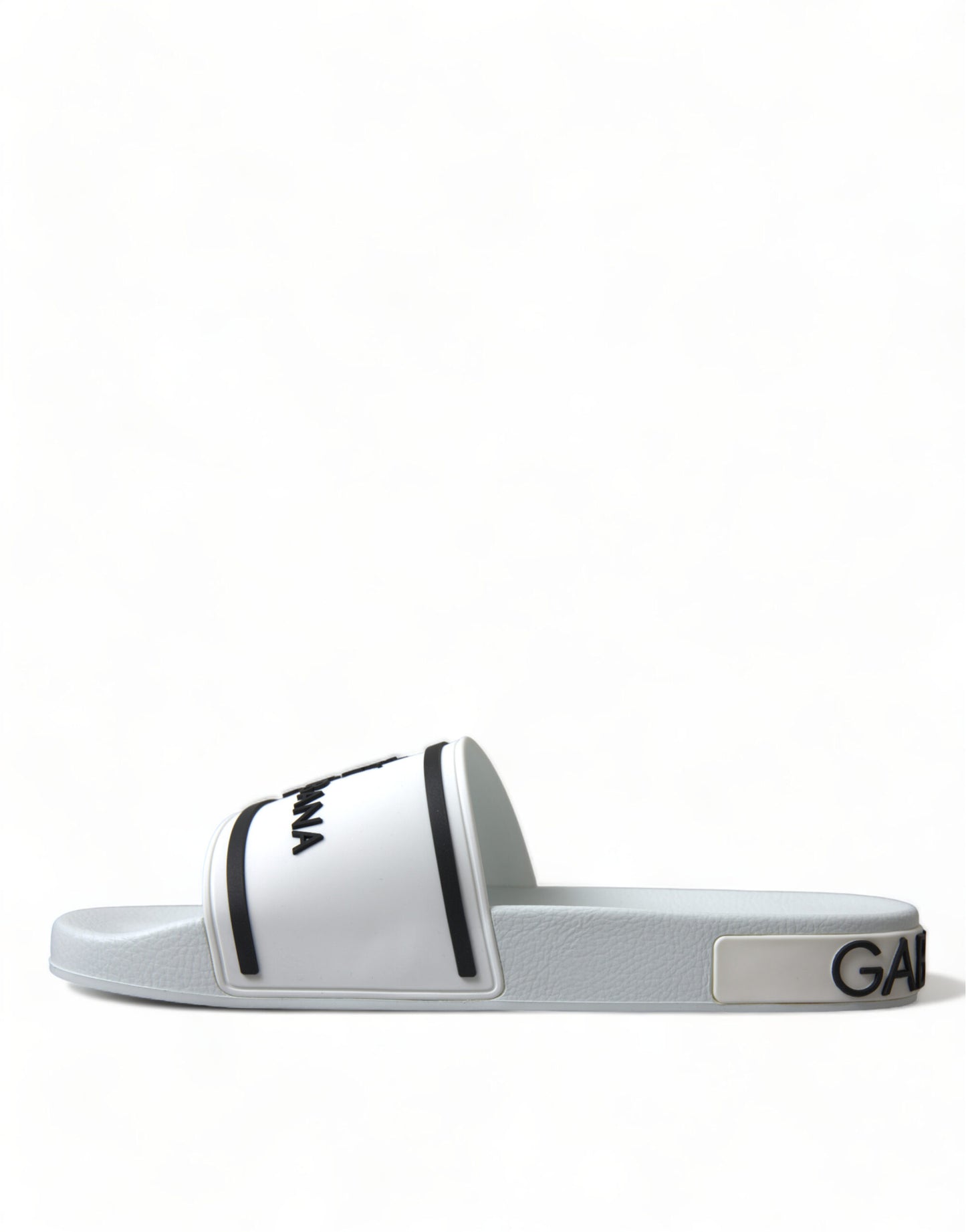 Dolce & Gabbana White Rubber Sandals Slippers Beachwear Men Shoes