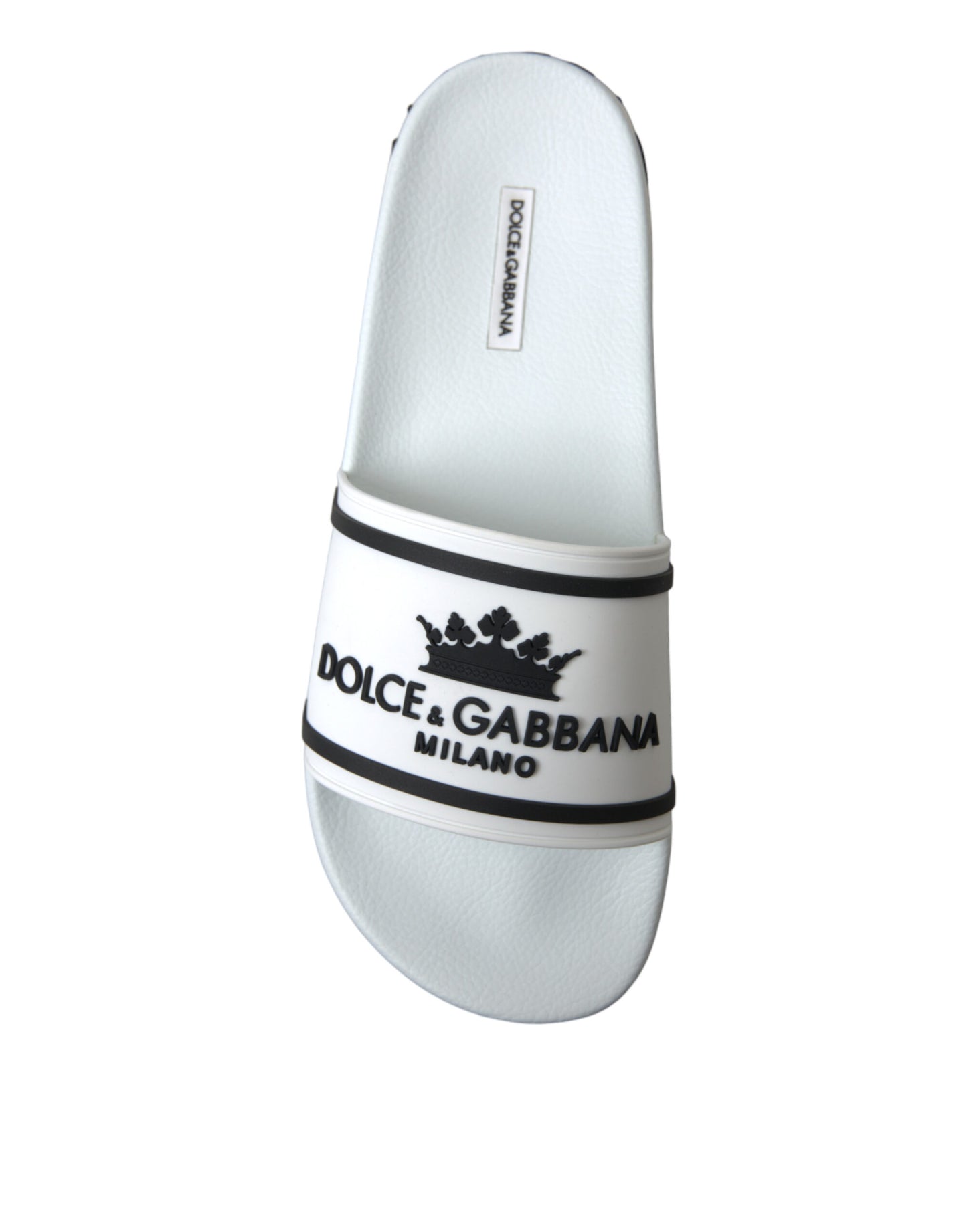 Dolce & Gabbana White Rubber Sandals Slippers Beachwear Men Shoes