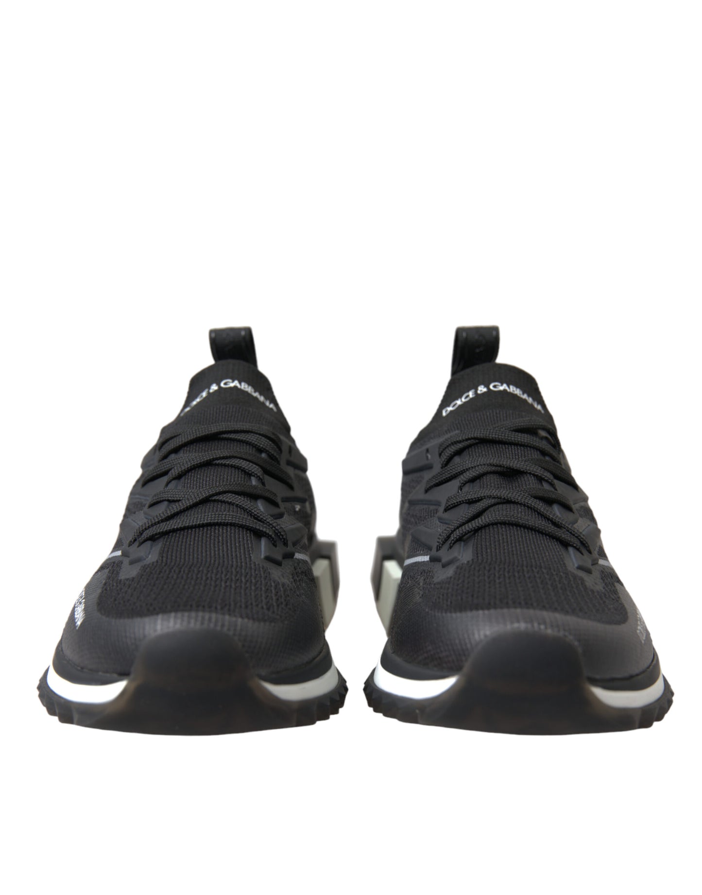 Dolce & Gabbana Elegant Black Mesh Sorrento Sneakers