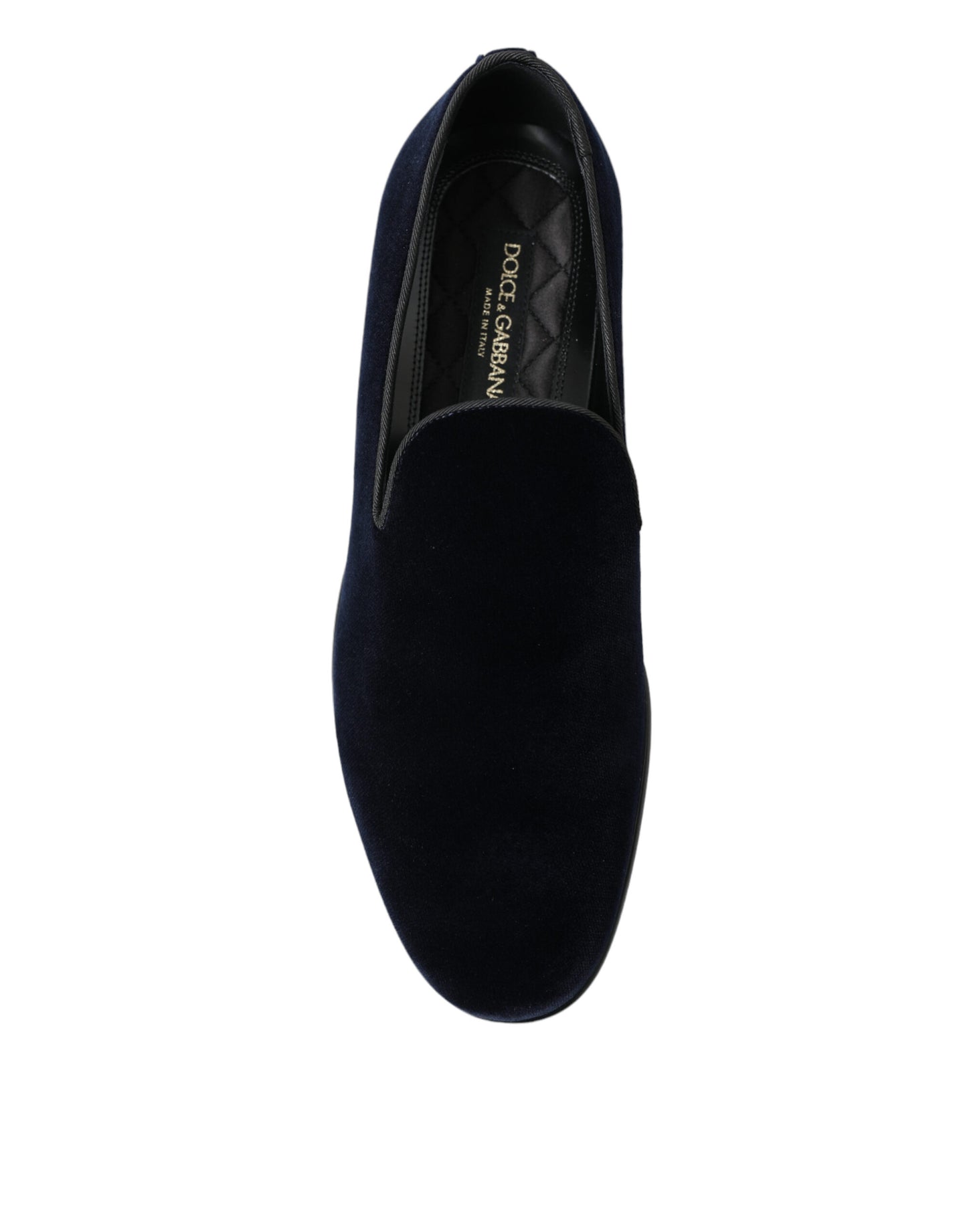 Dolce & Gabbana Blue Velvet Formal Loafers Dress Shoes