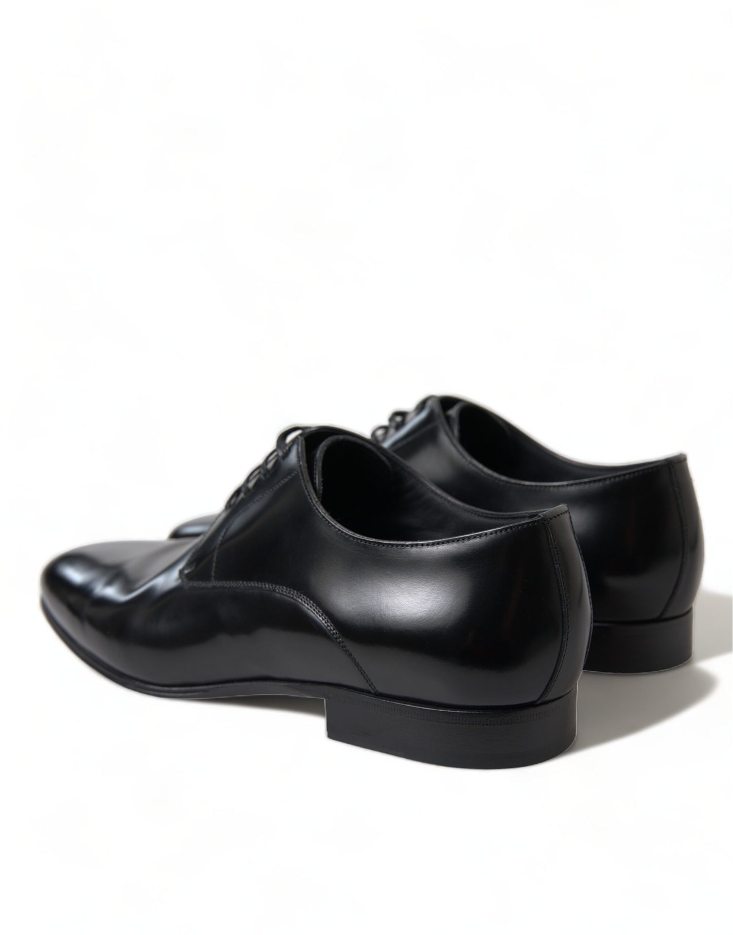 Dolce & Gabbana Elegant Black Leather Lace-Up Derby Shoes