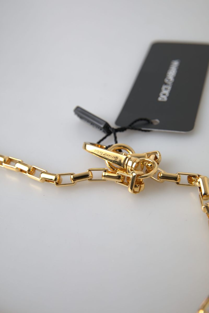 Dolce & Gabbana Chic Gold Charm Chain Necklace