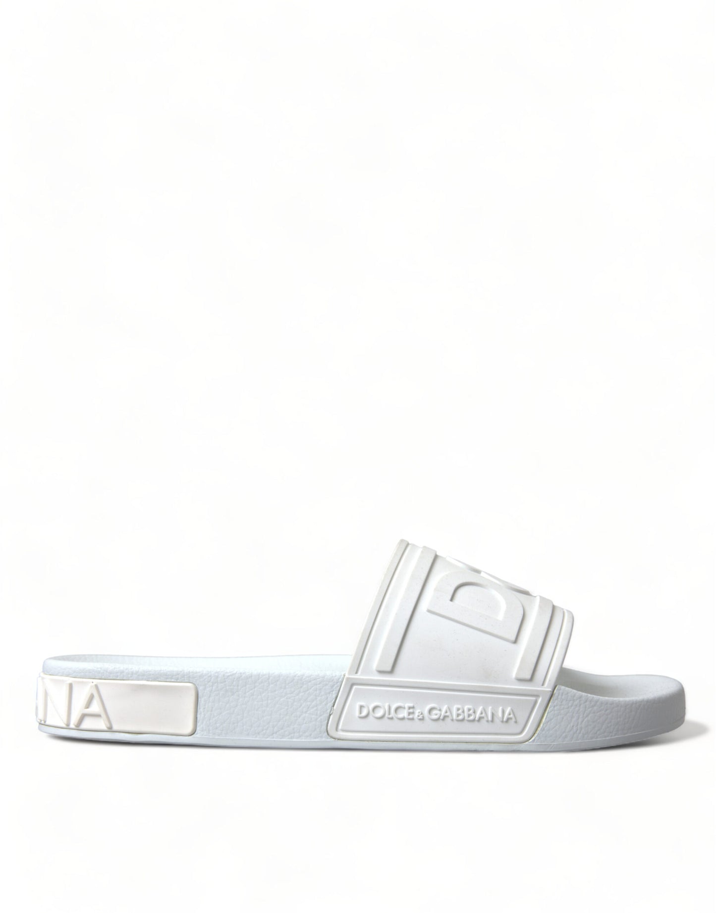 Dolce & Gabbana Chic White Logo Slides