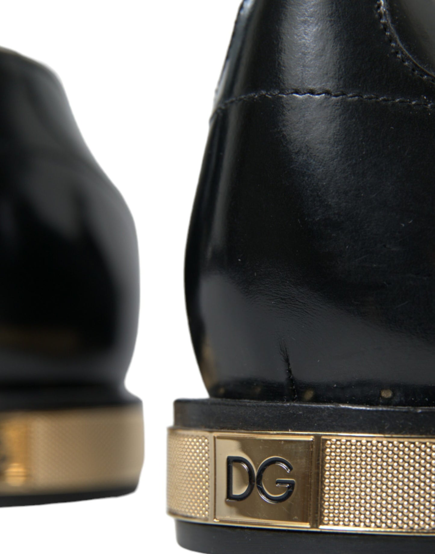 Dolce & Gabbana Black Brushed Calfskin Loafers Dress Shoes