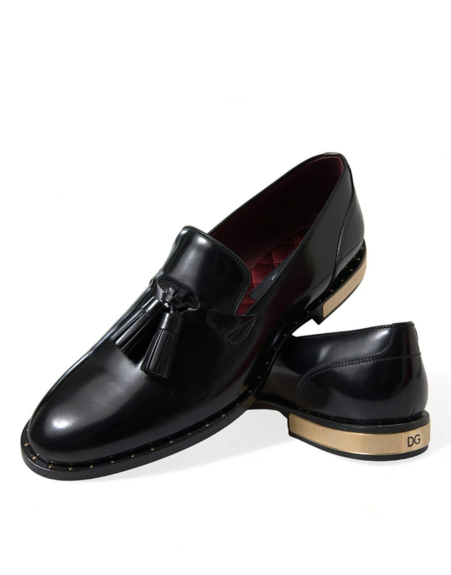 Dolce & Gabbana Black Brushed Calfskin Loafers Dress Shoes