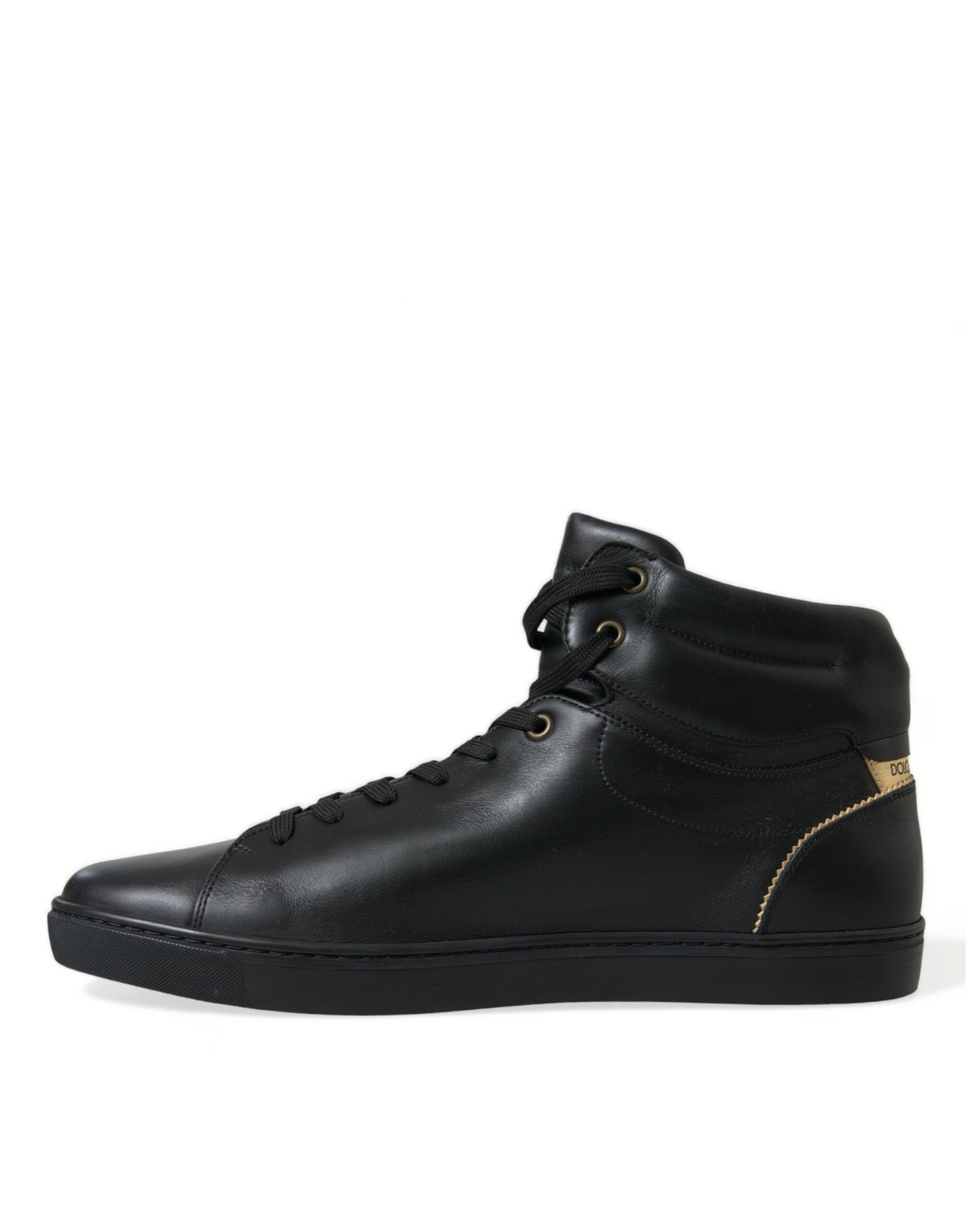 Dolce & Gabbana Black Crown Bee logo Mid Top Portofino Sneakers Shoes