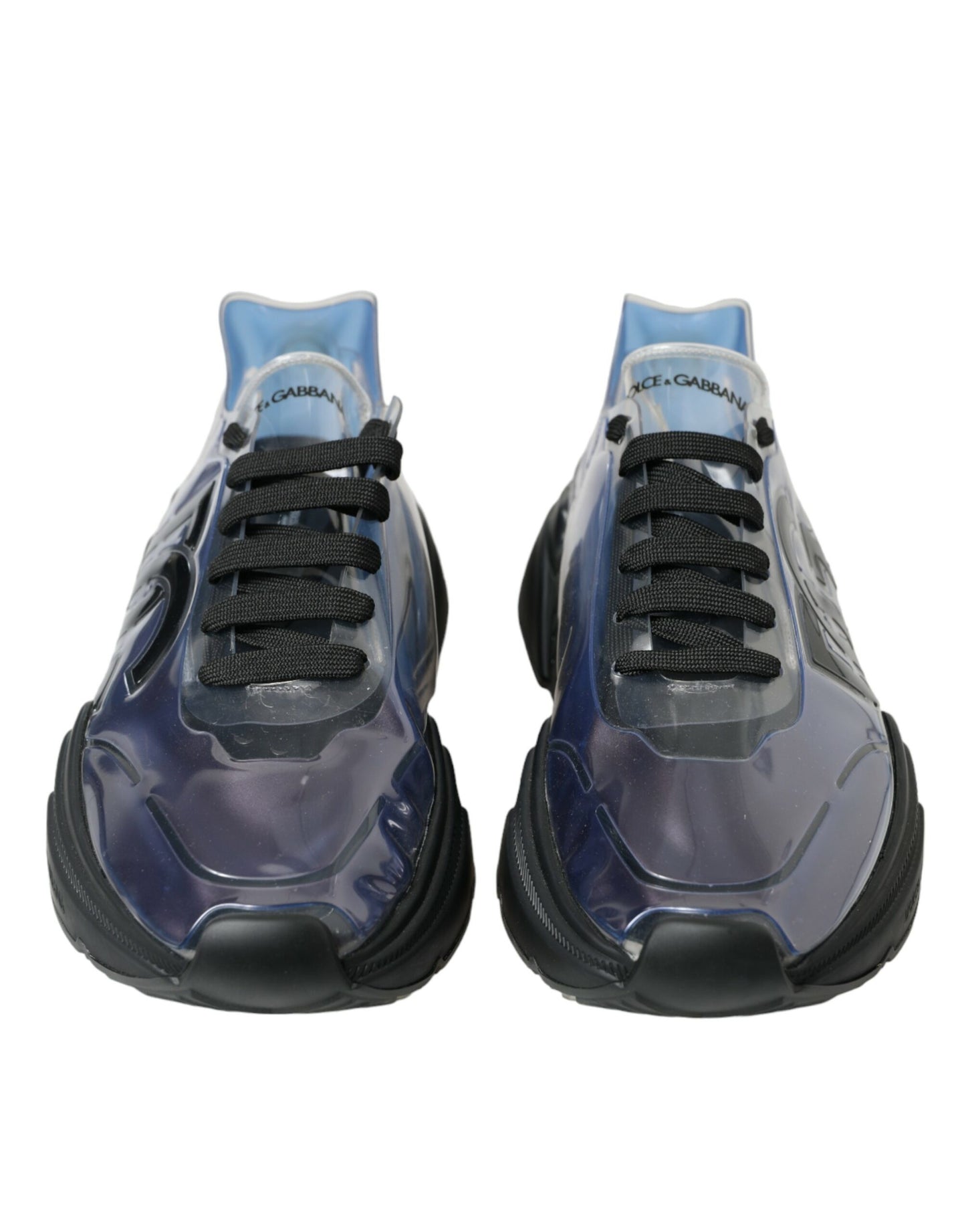 Dolce & Gabbana Blue Logo Inflatable Rubber Daymaster Sneakers Shoes