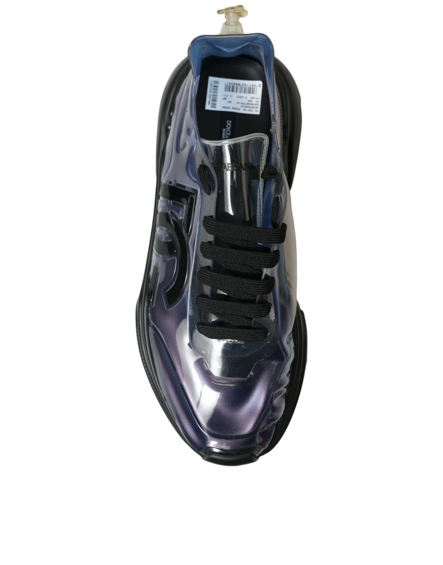 Dolce & Gabbana Blue Logo Inflatable Rubber Daymaster Sneakers Shoes