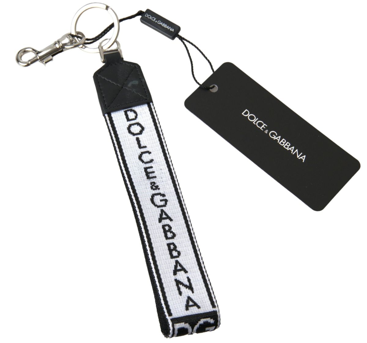 Dolce & Gabbana Elegant Monochrome Keychain & Charm