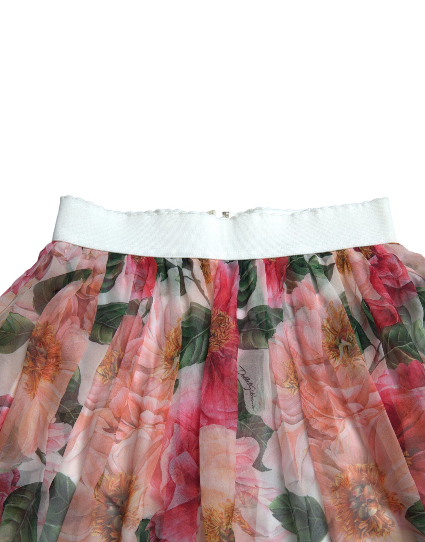 Dolce & Gabbana Floral Print High-Waist Silk Maxi Skirt