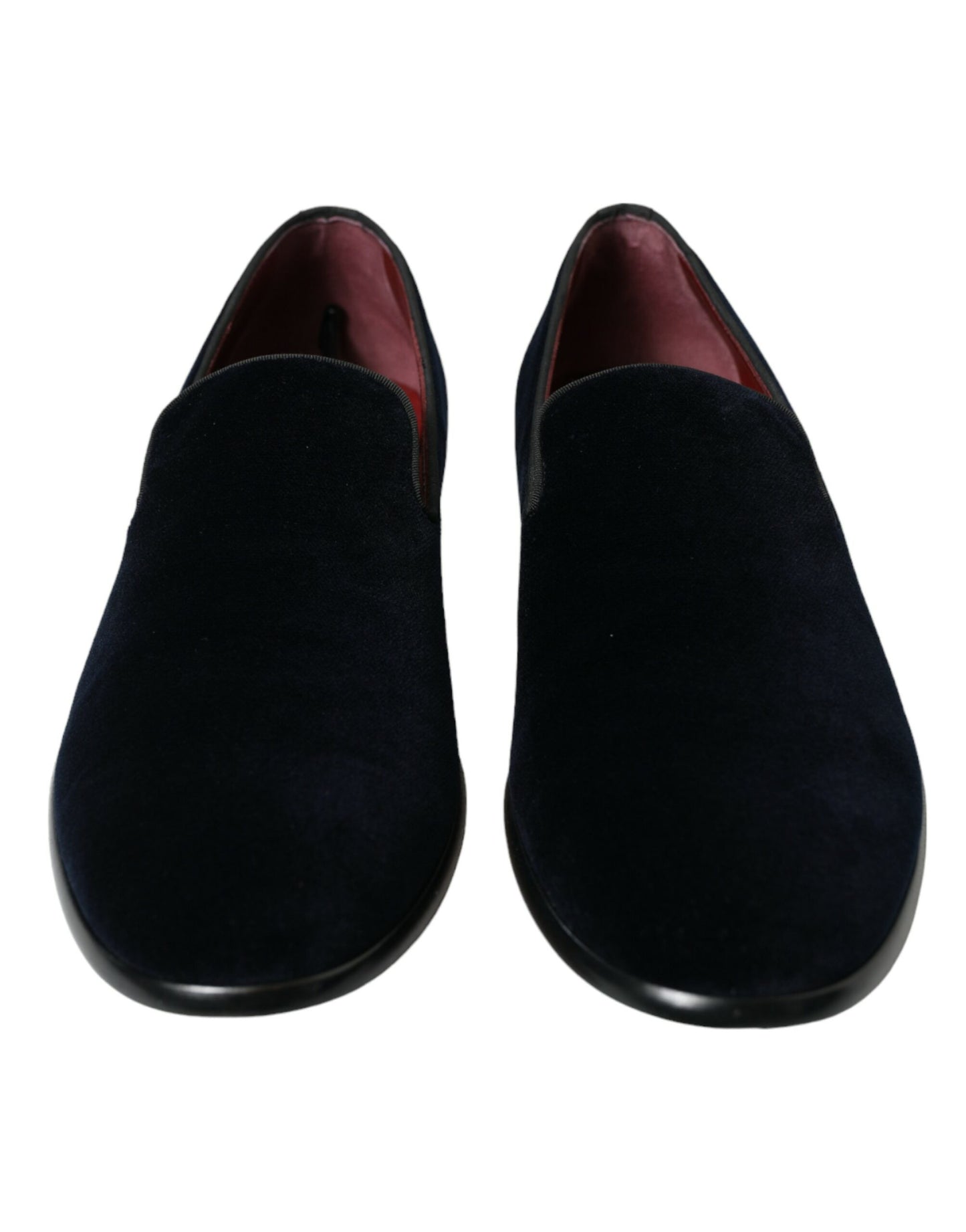 Dolce & Gabbana Black Velvet Loafers Formal Dress Shoes