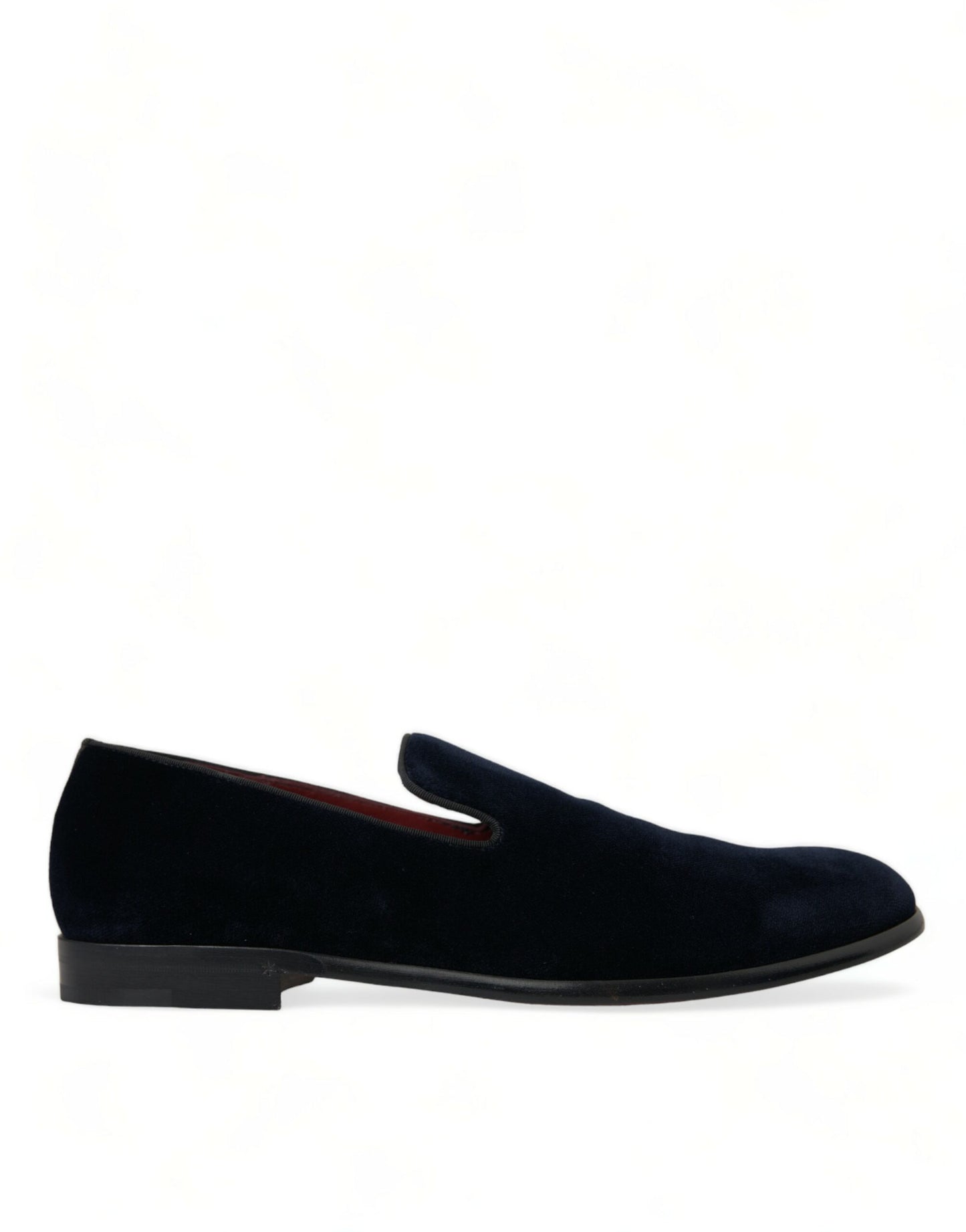 Dolce & Gabbana Black Velvet Loafers Formal Dress Shoes