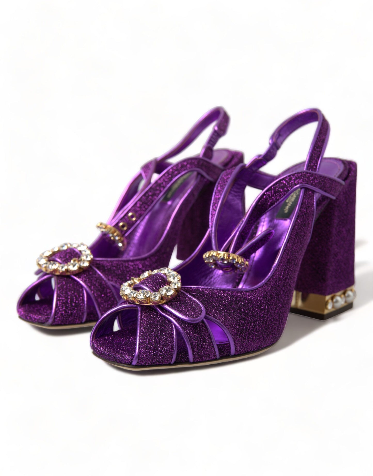 Dolce & Gabbana Regal Purple Ankle Strap Heels