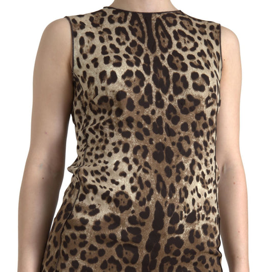 Dolce & Gabbana Elegant Leopard Print Tank Top