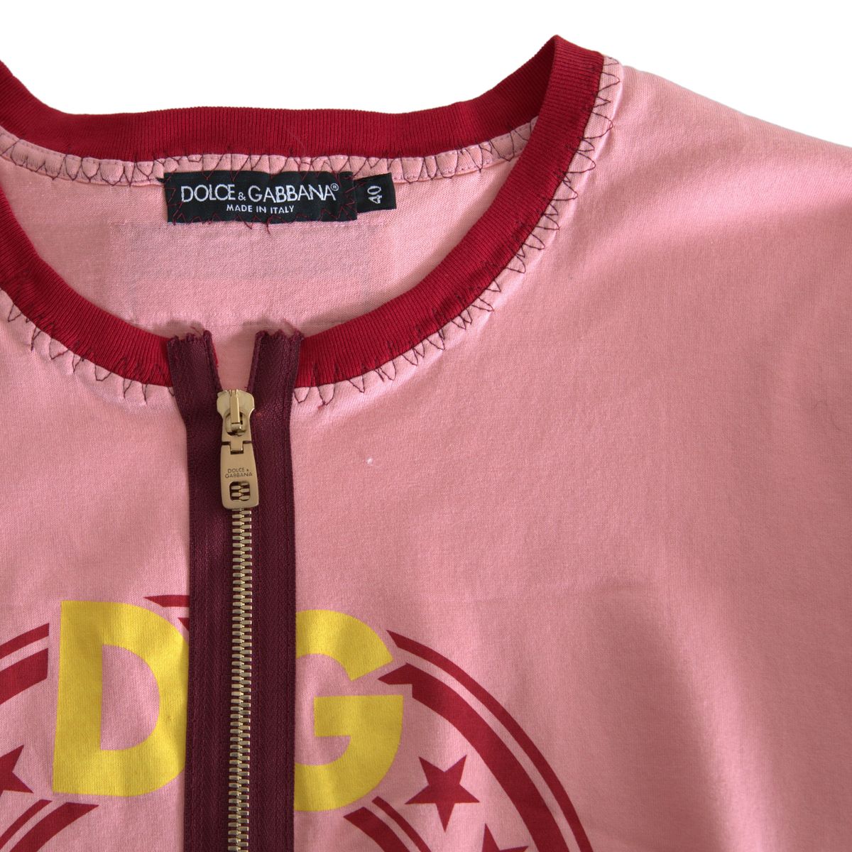 Dolce & Gabbana Chic Pink Round Neck Designer Tee