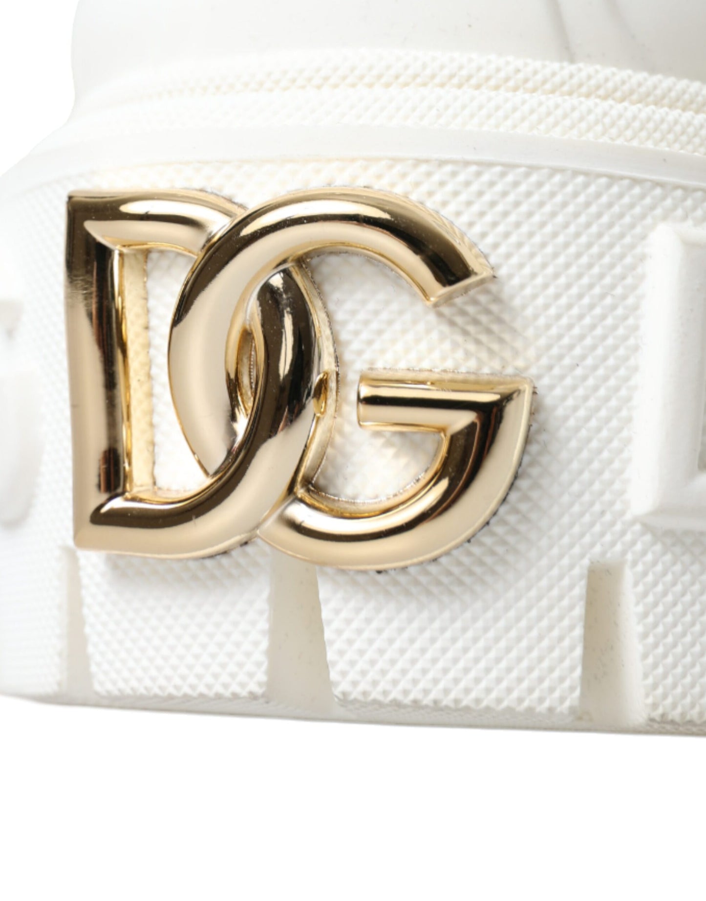 Dolce & Gabbana White Leather Logo Plaque Zip Ankle Boots Shoes