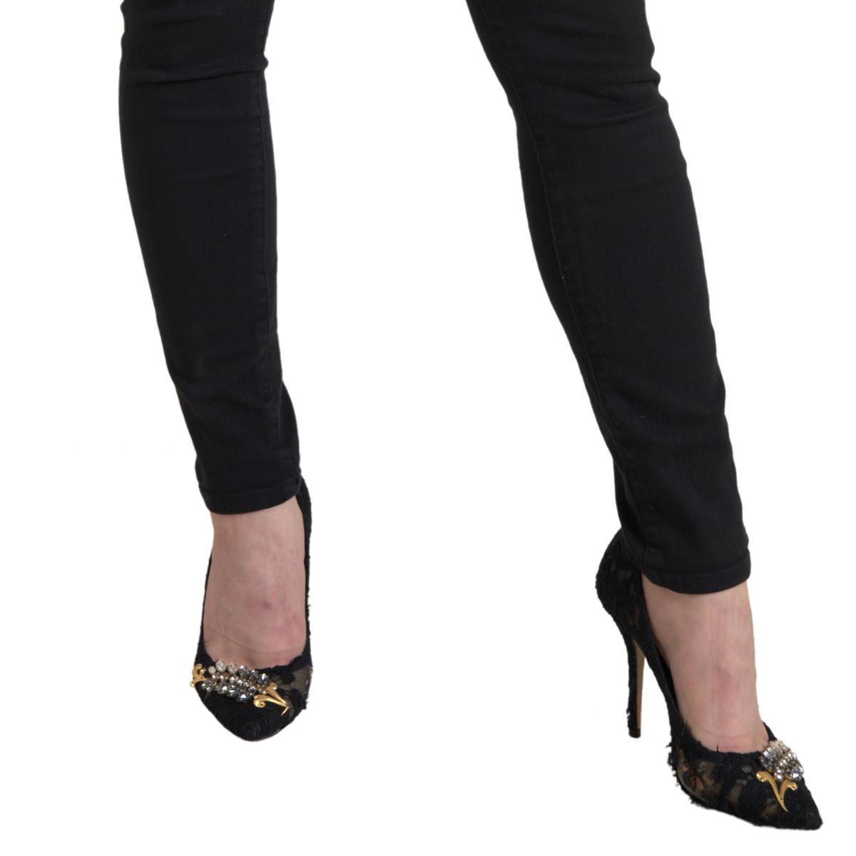 Dolce & Gabbana Chic Black Mid Waist Skinny Jeans