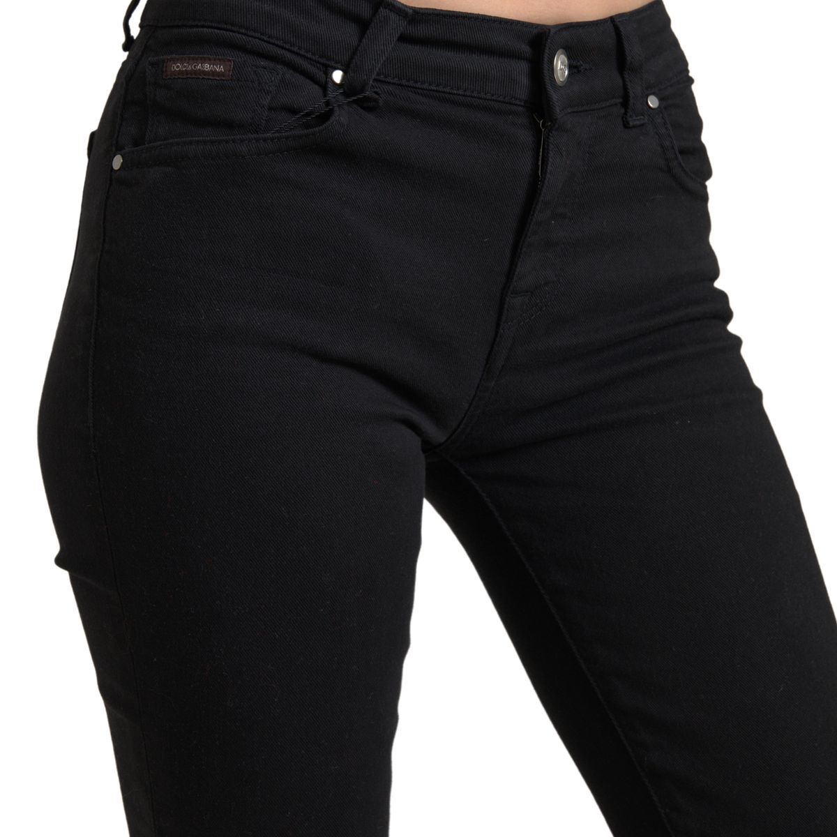 Dolce & Gabbana Chic Black Mid Waist Skinny Jeans