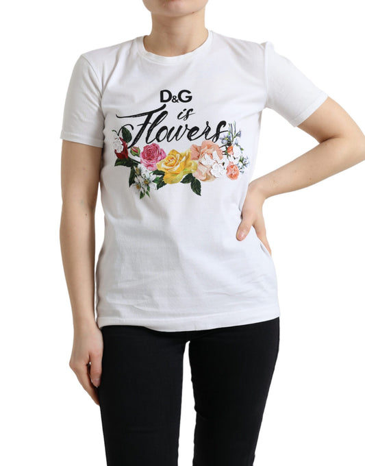 Dolce & Gabbana Elegant Floral Crew Neck Tee